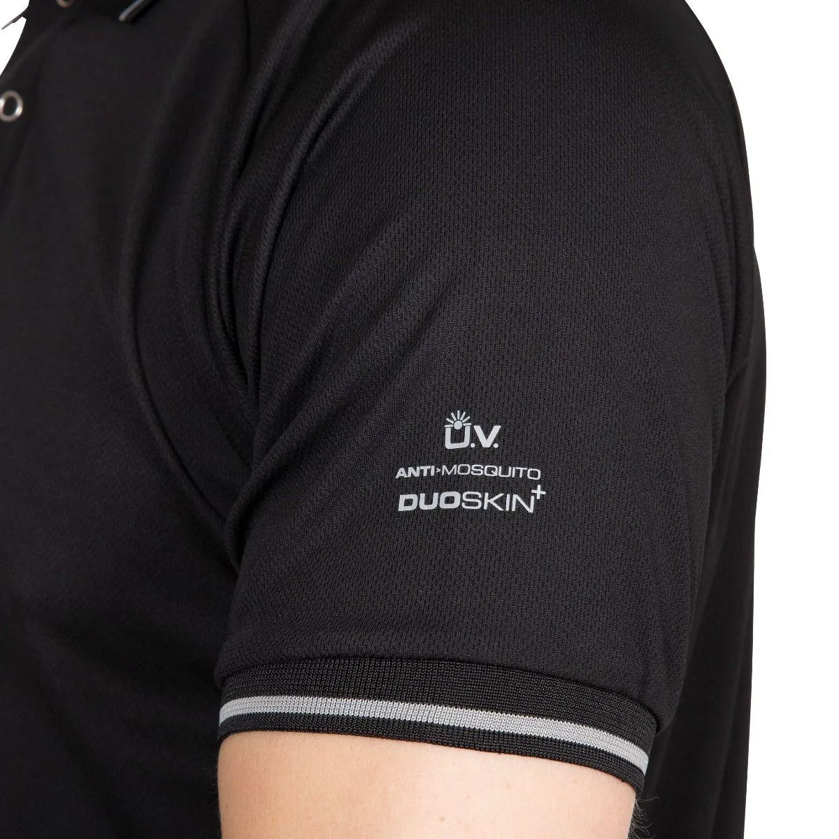 Trespass Mens Bonington Quick Dry Active Polo Shirt UV Insect Protection