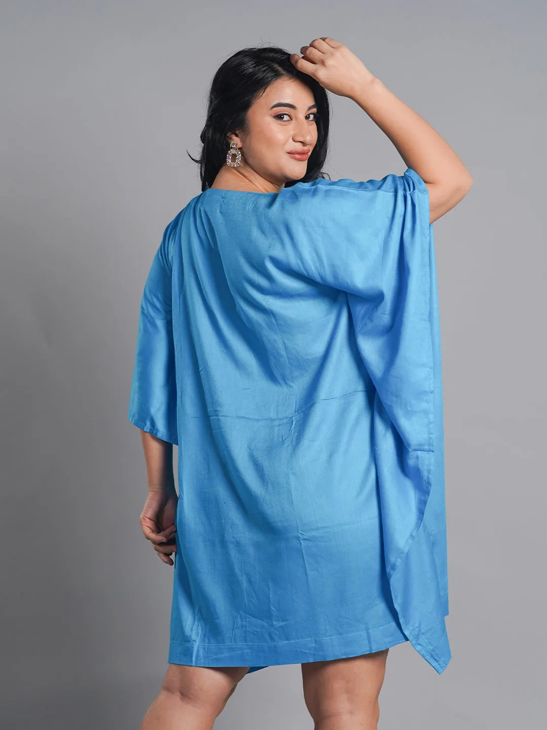 Turquoise Kaftan Nightdress - DreamBIG