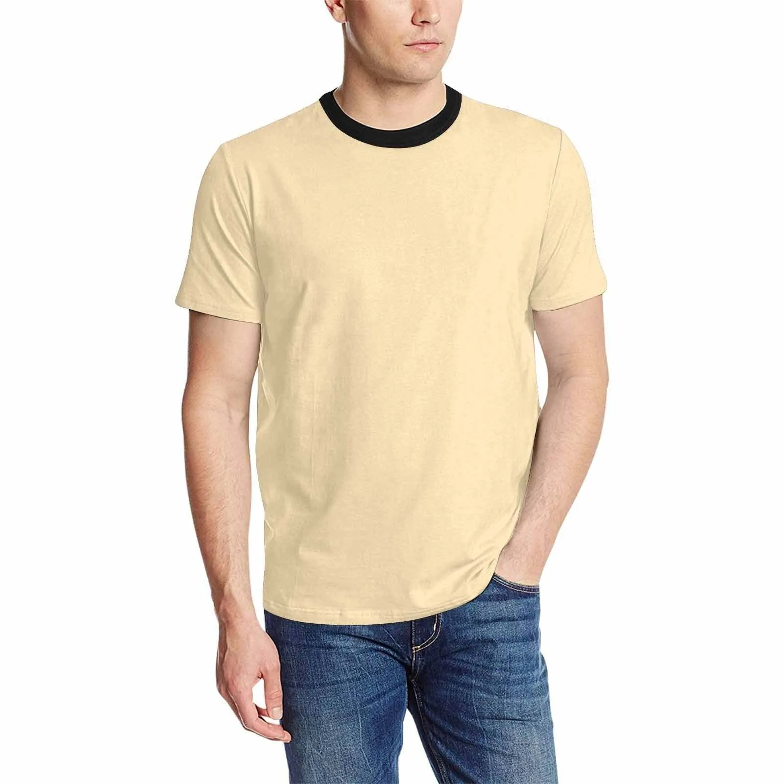 Uniquely You Mens T-Shirt /  Peach     - Short Sleeve Casual Shirt