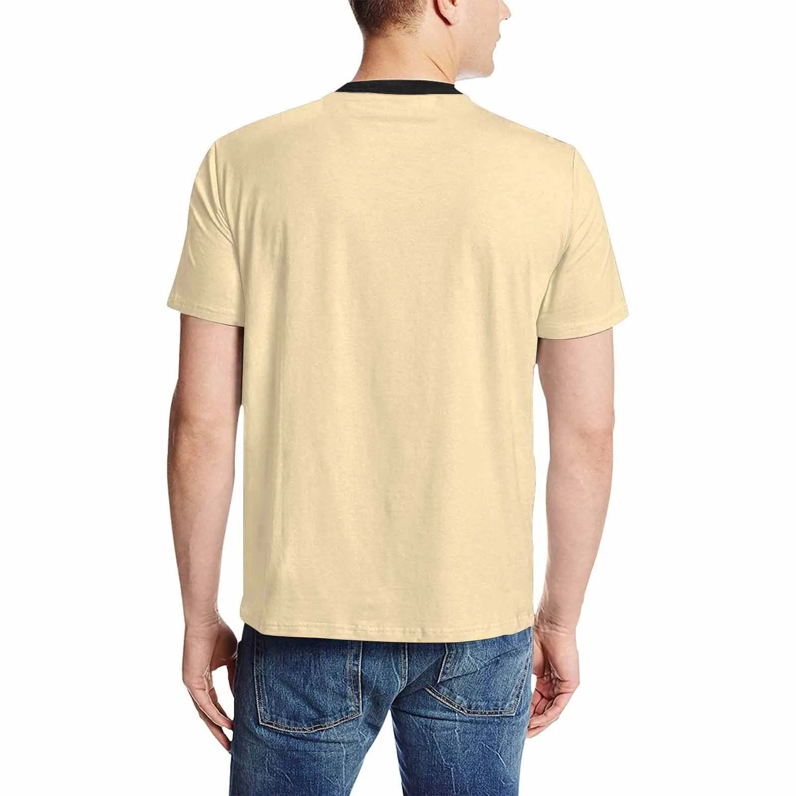 Uniquely You Mens T-Shirt /  Peach     - Short Sleeve Casual Shirt