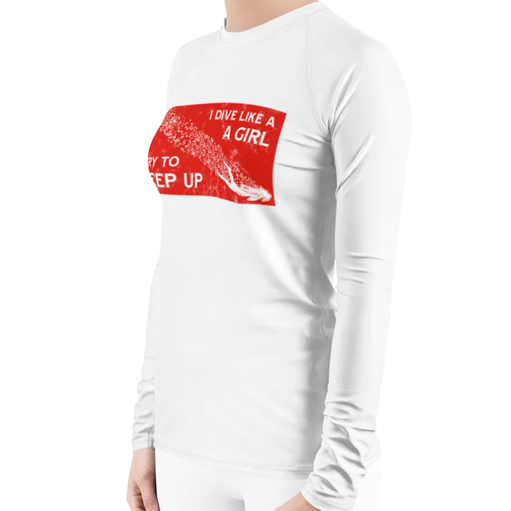 Vintage Dive Flag Women's Rash Guard