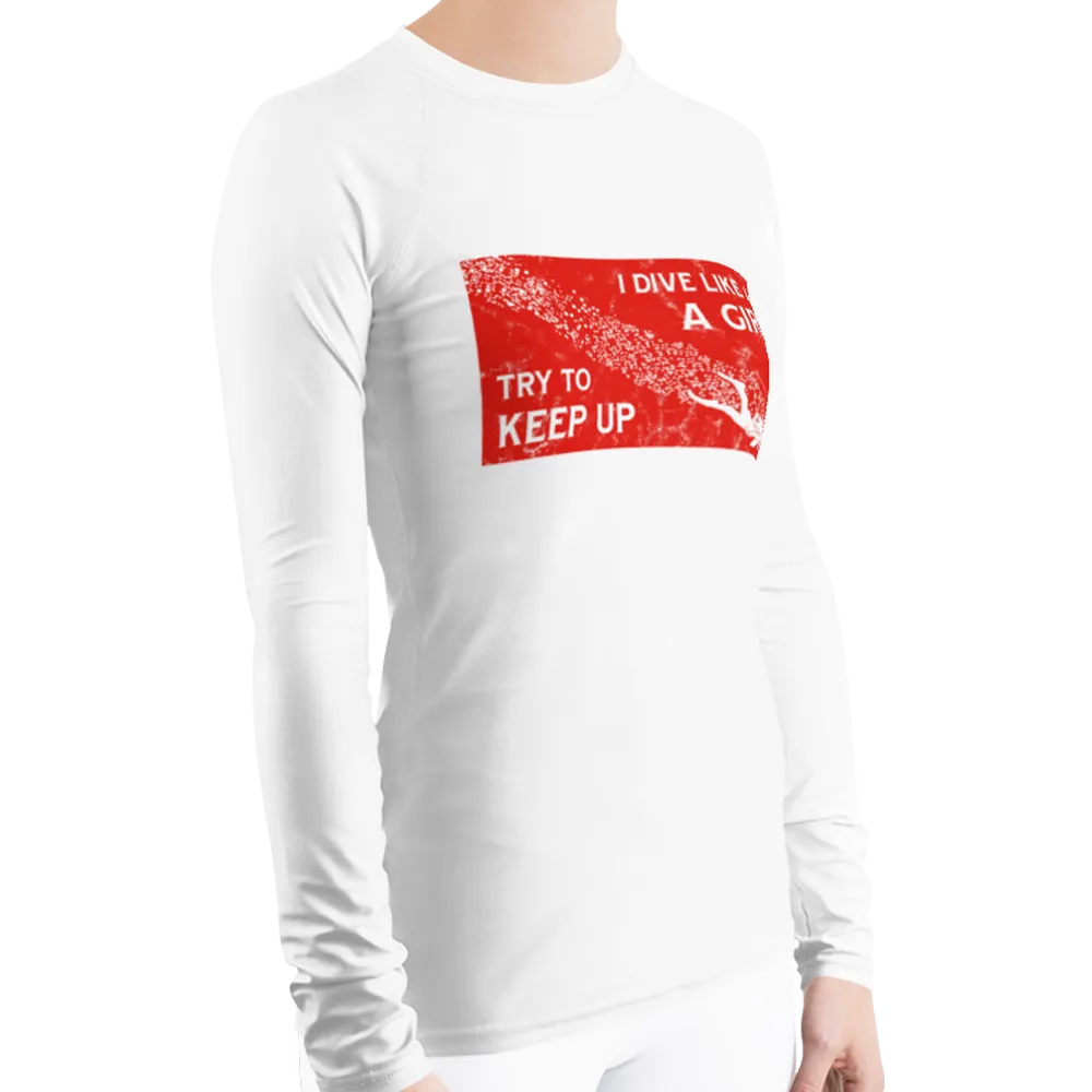 Vintage Dive Flag Women's Rash Guard