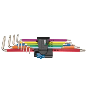 WERA 3967/9 TX SXL Multicolour HF Stainless 1 L-key set with holding function, stainless, 9 pieces