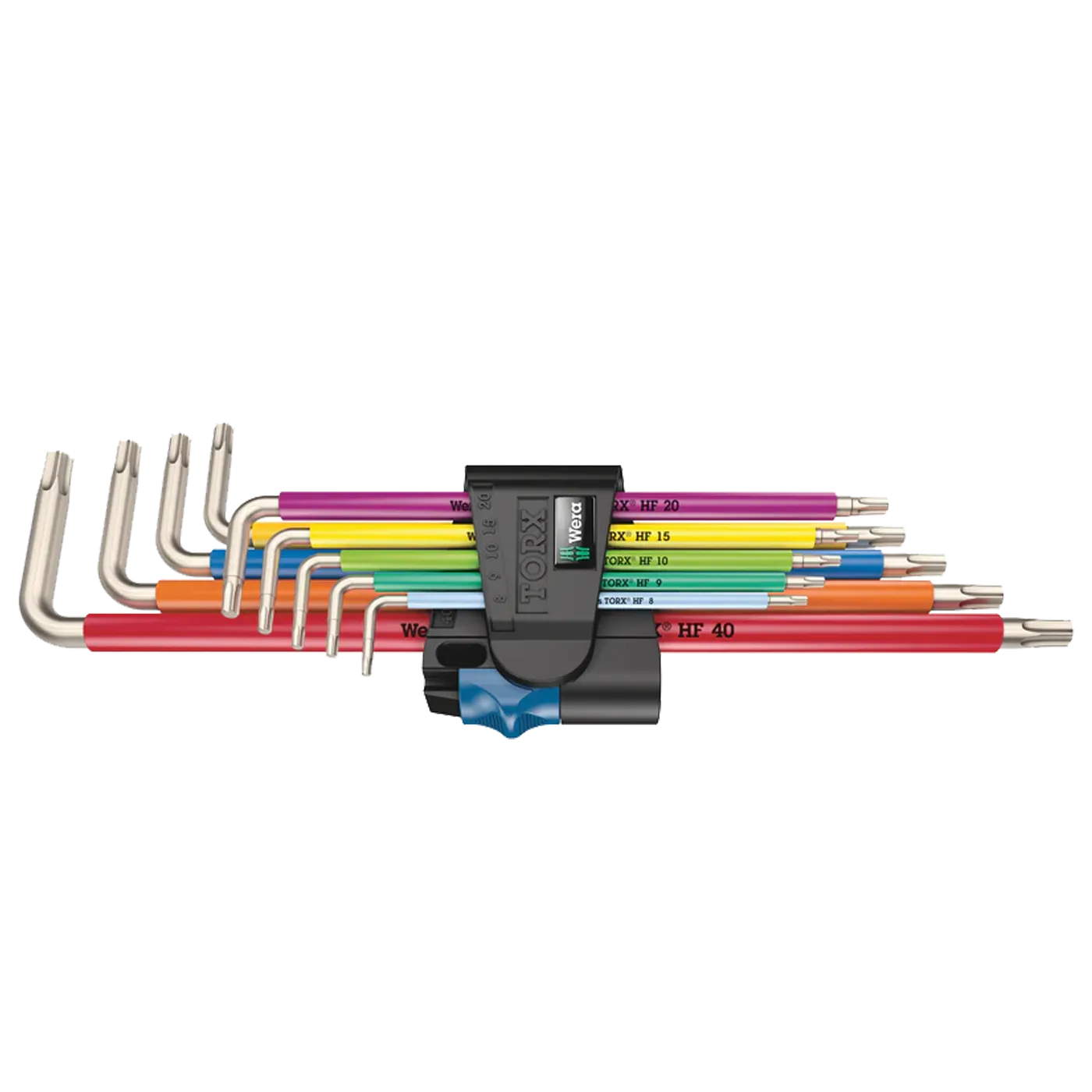 WERA 3967/9 TX SXL Multicolour HF Stainless 1 L-key set with holding function, stainless, 9 pieces