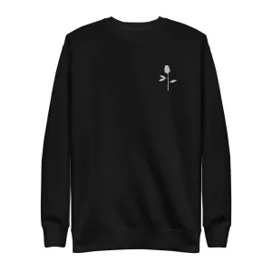 White Rose | embroidered unisex fleece pullover