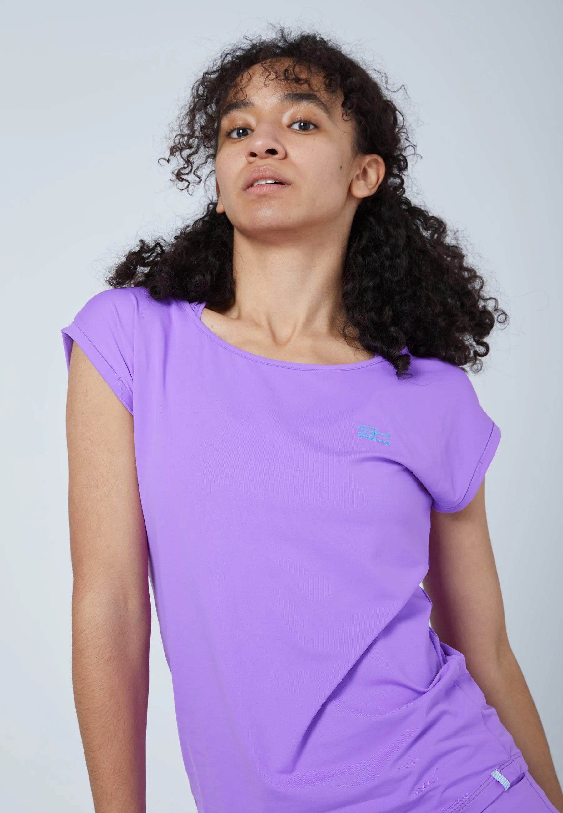 Women Tennis Shirt loose-fit, purple