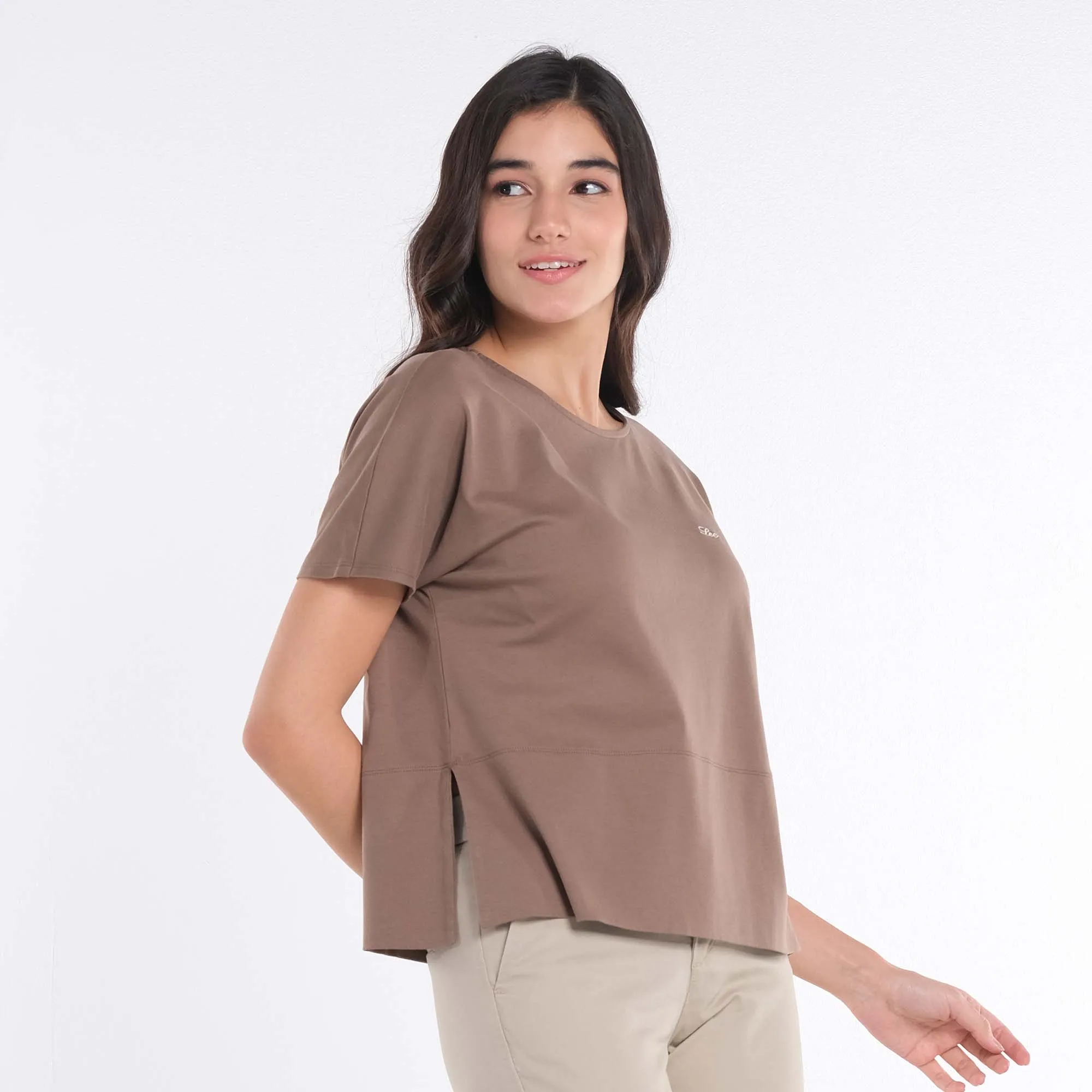 WOMENS LEE LOOSE TOP WITH SIDE SLIT