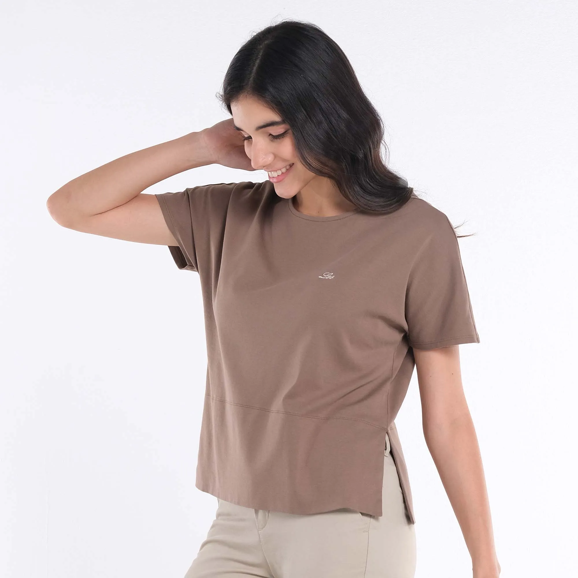 WOMENS LEE LOOSE TOP WITH SIDE SLIT