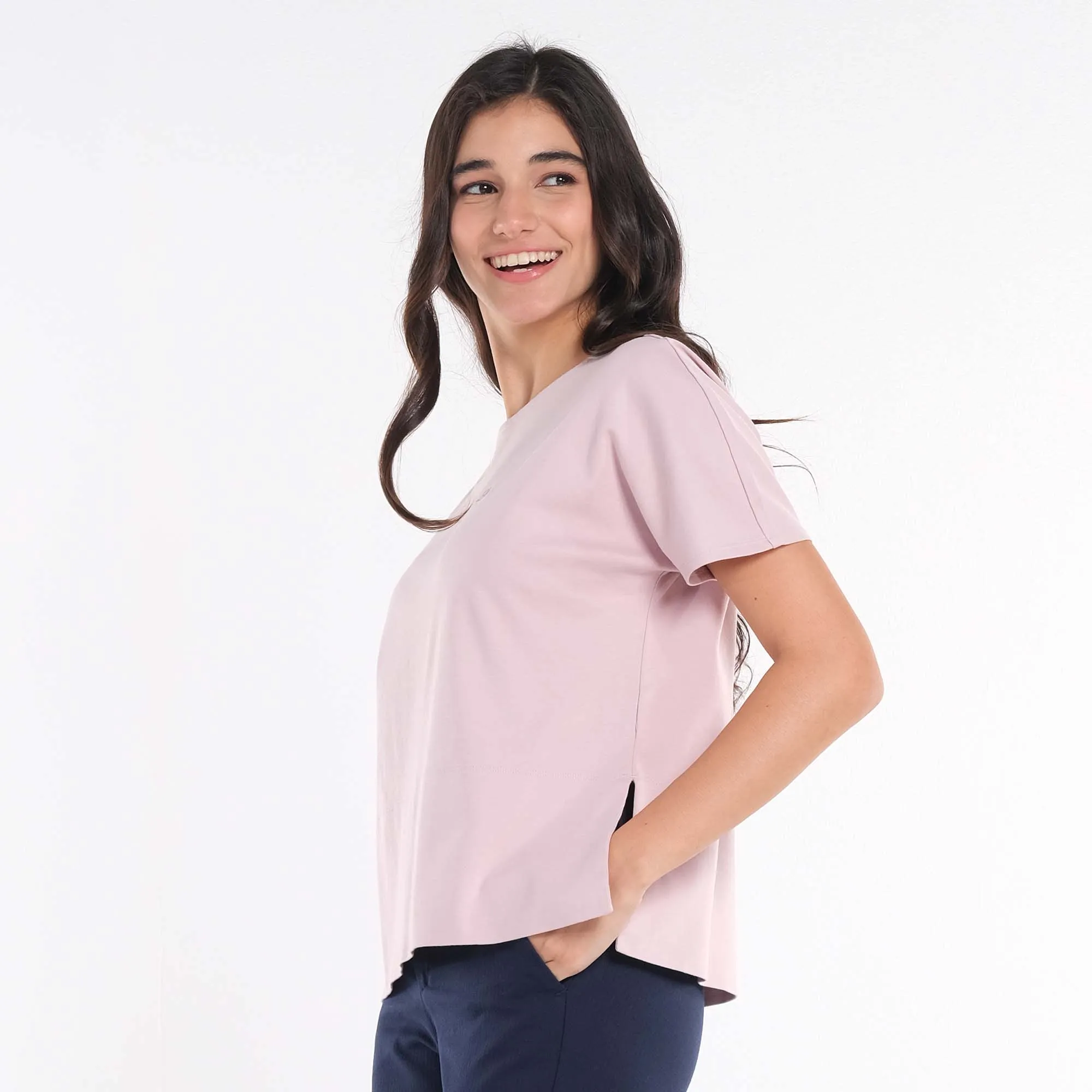 WOMENS LEE LOOSE TOP WITH SIDE SLIT