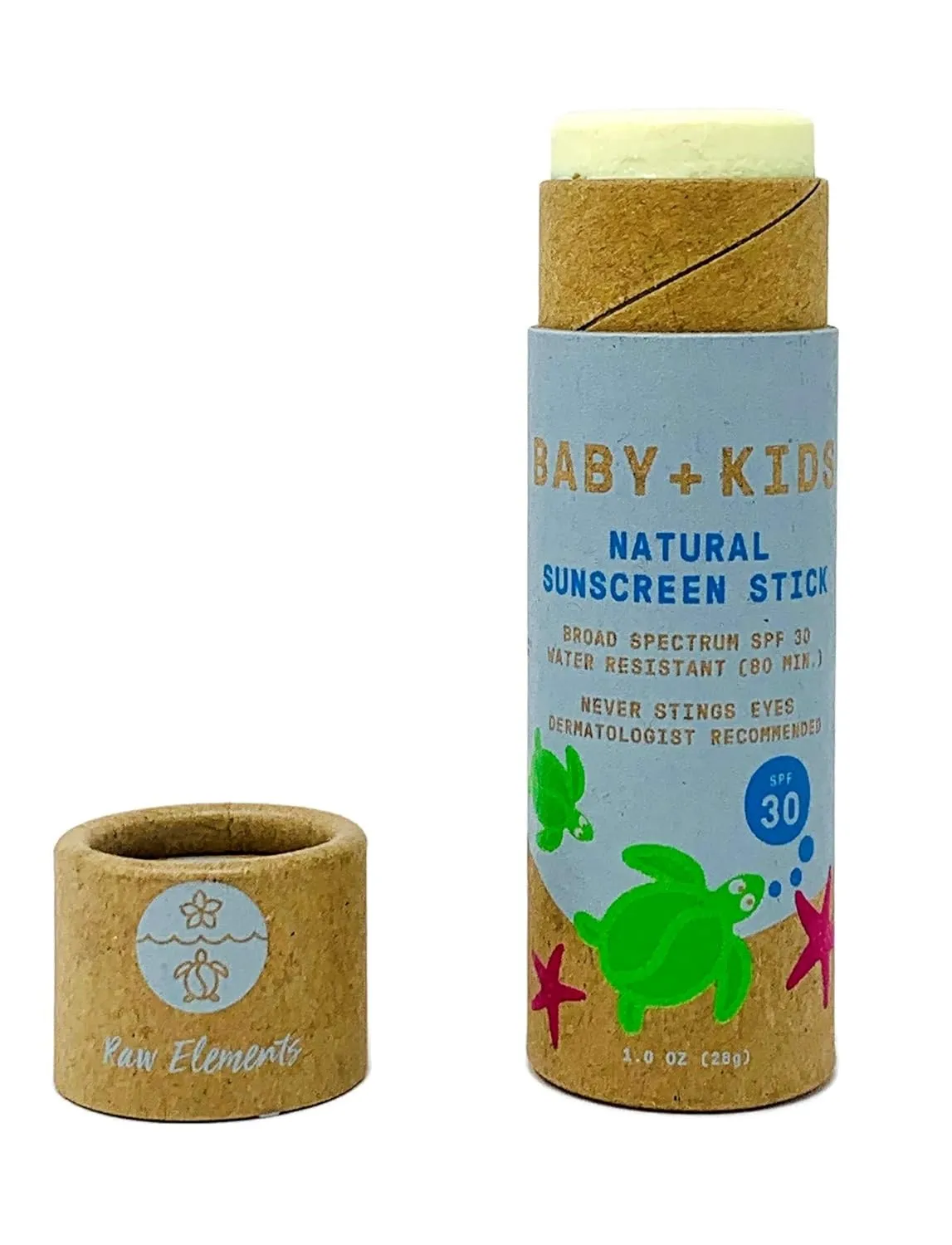 Zero-Waste Bundle Baby   Kids SPF 30 Organic Sunscreen with Lotion Tin 3oz, Lotion Stick 1oz and Hemp Drawstring Bag